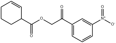 2-{3-nitrophenyl}-2-oxoethyl 2-cyclohexene-1-carboxylate Struktur