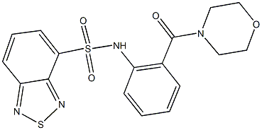 N-[2-(4-morpholinylcarbonyl)phenyl]-2,1,3-benzothiadiazole-4-sulfonamide Struktur