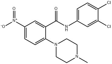 N-(3,4-dichlorophenyl)-5-nitro-2-(4-methyl-1-piperazinyl)benzamide Struktur