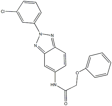 N-[2-(3-chlorophenyl)-2H-1,2,3-benzotriazol-5-yl]-2-phenoxyacetamide Struktur