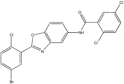 N-[2-(5-bromo-2-chlorophenyl)-1,3-benzoxazol-5-yl]-2,5-dichlorobenzamide Struktur