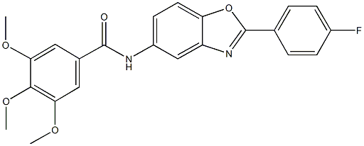 N-[2-(4-fluorophenyl)-1,3-benzoxazol-5-yl]-3,4,5-trimethoxybenzamide Struktur