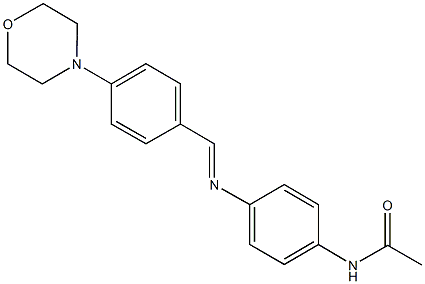 N-(4-{[4-(4-morpholinyl)benzylidene]amino}phenyl)acetamide Struktur