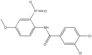 3,4-dichloro-N-{2-nitro-4-methoxyphenyl}benzamide Struktur