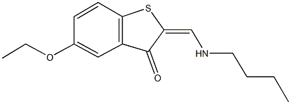 2-[(butylamino)methylene]-5-ethoxy-1-benzothiophen-3(2H)-one Struktur