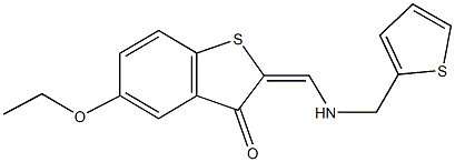 5-ethoxy-2-{[(thien-2-ylmethyl)amino]methylene}-1-benzothiophen-3(2H)-one Struktur