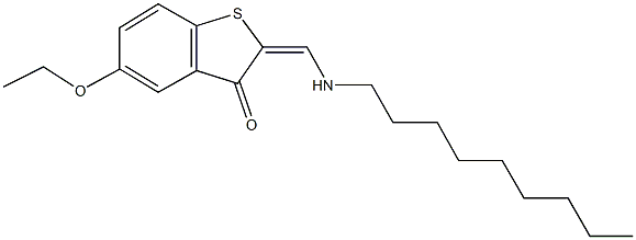 5-ethoxy-2-[(nonylamino)methylene]-1-benzothiophen-3(2H)-one Struktur