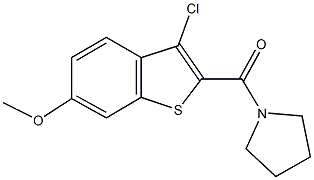 1-[(3-chloro-6-methoxy-1-benzothien-2-yl)carbonyl]pyrrolidine Struktur