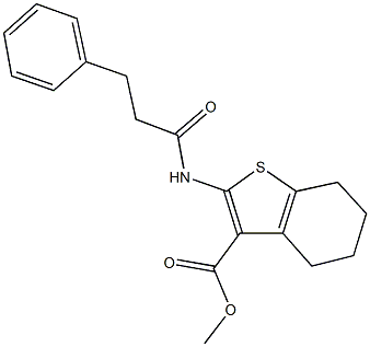 methyl 2-[(3-phenylpropanoyl)amino]-4,5,6,7-tetrahydro-1-benzothiophene-3-carboxylate Struktur