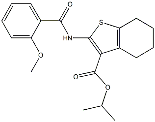 isopropyl 2-[(2-methoxybenzoyl)amino]-4,5,6,7-tetrahydro-1-benzothiophene-3-carboxylate Struktur