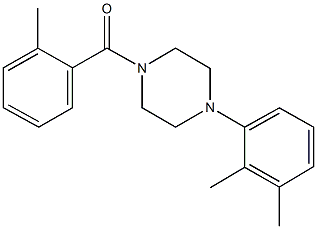 1-(2,3-dimethylphenyl)-4-(2-methylbenzoyl)piperazine Struktur