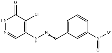 3-nitrobenzaldehyde (5-chloro-6-oxo-1,6-dihydro-4-pyridazinyl)hydrazone Struktur