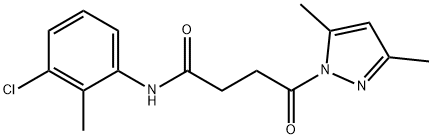 N-(3-chloro-2-methylphenyl)-4-(3,5-dimethyl-1H-pyrazol-1-yl)-4-oxobutanamide Struktur