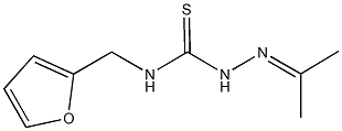 acetone N-(2-furylmethyl)thiosemicarbazone Struktur