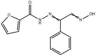 N'-[2-(hydroxyimino)-1-phenylethylidene]-2-furohydrazide Struktur