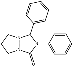 2,3-diphenyltetrahydro-1H,5H-pyrazolo[1,2-a][1,2,4]triazol-1-one Struktur