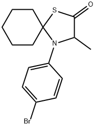 4-(4-bromophenyl)-3-methyl-1-thia-4-azaspiro[4.5]decan-2-one Struktur