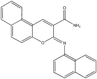 3-(1-naphthylimino)-3H-benzo[f]chromene-2-carboxamide Struktur