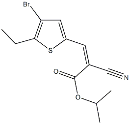 isopropyl 3-(4-bromo-5-ethyl-2-thienyl)-2-cyanoacrylate Struktur