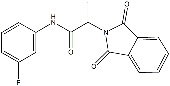 2-(1,3-dioxo-1,3-dihydro-2H-isoindol-2-yl)-N-(3-fluorophenyl)propanamide Struktur