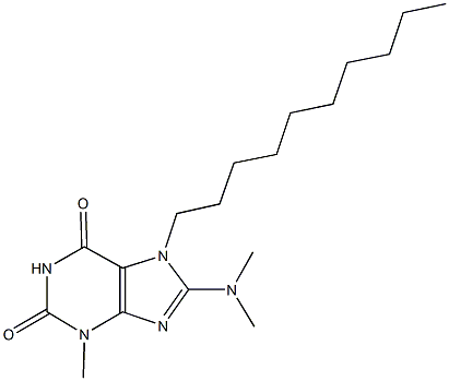 7-decyl-8-(dimethylamino)-3-methyl-3,7-dihydro-1H-purine-2,6-dione Struktur