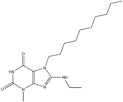 7-decyl-8-(ethylamino)-3-methyl-3,7-dihydro-1H-purine-2,6-dione Struktur