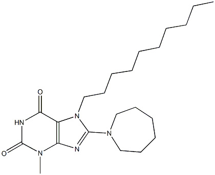 8-(1-azepanyl)-7-decyl-3-methyl-3,7-dihydro-1H-purine-2,6-dione Struktur