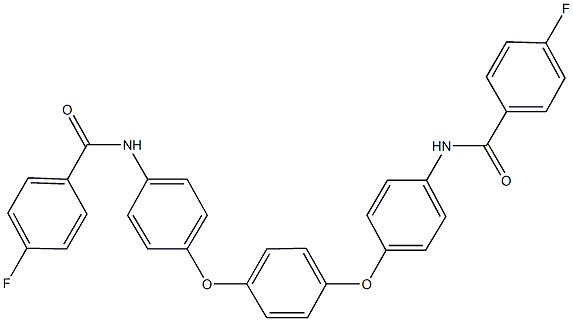 4-fluoro-N-[4-(4-{4-[(4-fluorobenzoyl)amino]phenoxy}phenoxy)phenyl]benzamide Struktur