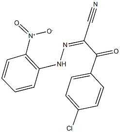 3-(4-chlorophenyl)-2-({2-nitrophenyl}hydrazono)-3-oxopropanenitrile Struktur