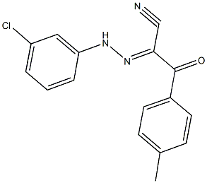 2-[(3-chlorophenyl)hydrazono]-3-(4-methylphenyl)-3-oxopropanenitrile Struktur