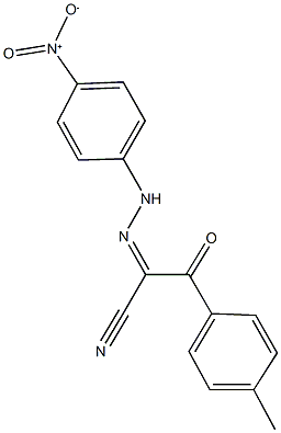 2-({4-nitrophenyl}hydrazono)-3-(4-methylphenyl)-3-oxopropanenitrile Struktur