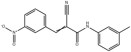 2-cyano-3-{3-nitrophenyl}-N-(3-methylphenyl)acrylamide Struktur