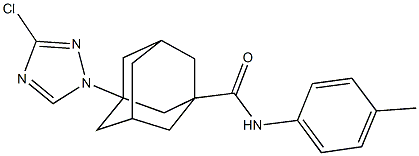 3-(3-chloro-1H-1,2,4-triazol-1-yl)-N-(4-methylphenyl)-1-adamantanecarboxamide Struktur