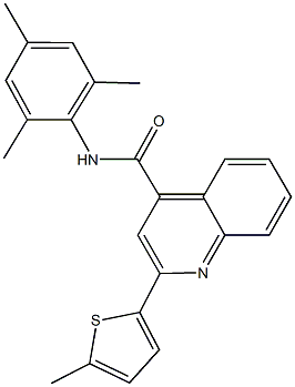 N-mesityl-2-(5-methyl-2-thienyl)-4-quinolinecarboxamide Struktur