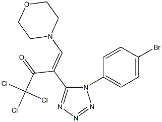 3-[1-(4-bromophenyl)-1H-tetraazol-5-yl]-1,1,1-trichloro-4-(4-morpholinyl)-3-buten-2-one Struktur