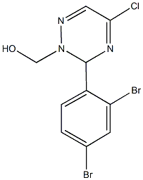 (5-chloro-3-(2,4-dibromophenyl)-1,2,4-triazin-2(3H)-yl)methanol Struktur