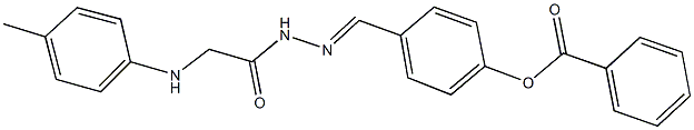 4-[2-(4-toluidinoacetyl)carbohydrazonoyl]phenyl benzoate Struktur