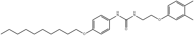 N-[4-(decyloxy)phenyl]-N'-[2-(3,4-dimethylphenoxy)ethyl]urea Struktur