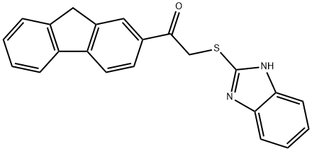 2-(1H-benzimidazol-2-ylsulfanyl)-1-(9H-fluoren-2-yl)ethanone Struktur