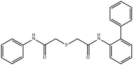 2-[(2-anilino-2-oxoethyl)sulfanyl]-N-[1,1'-biphenyl]-2-ylacetamide Struktur