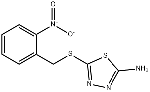 2-amino-5-({2-nitrobenzyl}sulfanyl)-1,3,4-thiadiazole Struktur