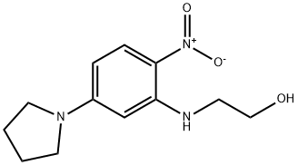 2-[2-nitro-5-(1-pyrrolidinyl)anilino]ethanol Struktur