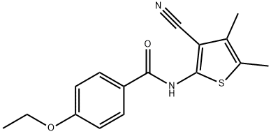 N-(3-cyano-4,5-dimethyl-2-thienyl)-4-ethoxybenzamide Struktur