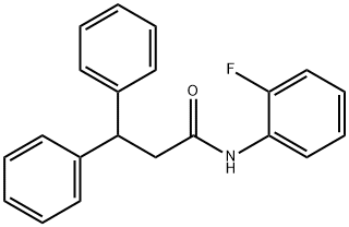 N-(2-fluorophenyl)-3,3-diphenylpropanamide Struktur