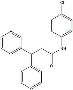 N-(4-chlorophenyl)-3,3-diphenylpropanamide Struktur