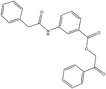 2-oxo-2-phenylethyl 3-[(phenylacetyl)amino]benzoate Struktur