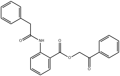 2-oxo-2-phenylethyl 2-[(phenylacetyl)amino]benzoate Struktur