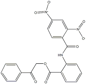 2-oxo-2-phenylethyl 2-({2,4-dinitrobenzoyl}amino)benzoate Struktur