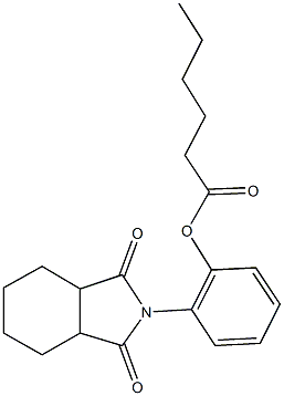 2-(1,3-dioxooctahydro-2H-isoindol-2-yl)phenyl hexanoate Struktur