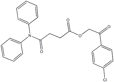 2-(4-chlorophenyl)-2-oxoethyl 4-(diphenylamino)-4-oxobutanoate Struktur